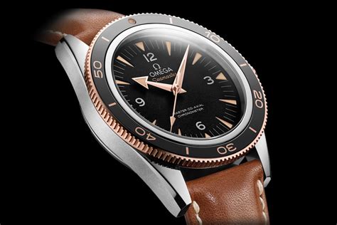 omega seamaster on leather strap